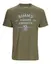 Simms Stacked Logo Bass T-Shirt Mil M Fiske t-skjorte i Military Heather