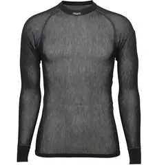 Brynje Wool Thermo Light Shirt XXS Trøye med rund hals og lang arm - Sort