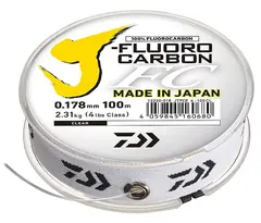 Daiwa J-Fluorocarbon 0,352 mm Ekstrem slitestyrke og knutestyrke