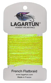 Lagartun Flatbraid Fluo Yellow 5mm bred