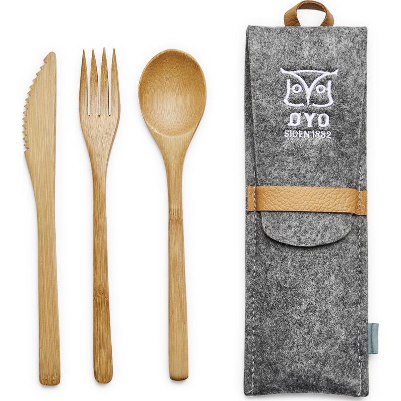 Øyo Turtagrø Turbestikk Kniv, gaffel og skje i bambus