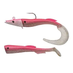 Berkley Power Sandeel Metallic Pink 130g Fisk målrettet med kvalitets gummi jigg