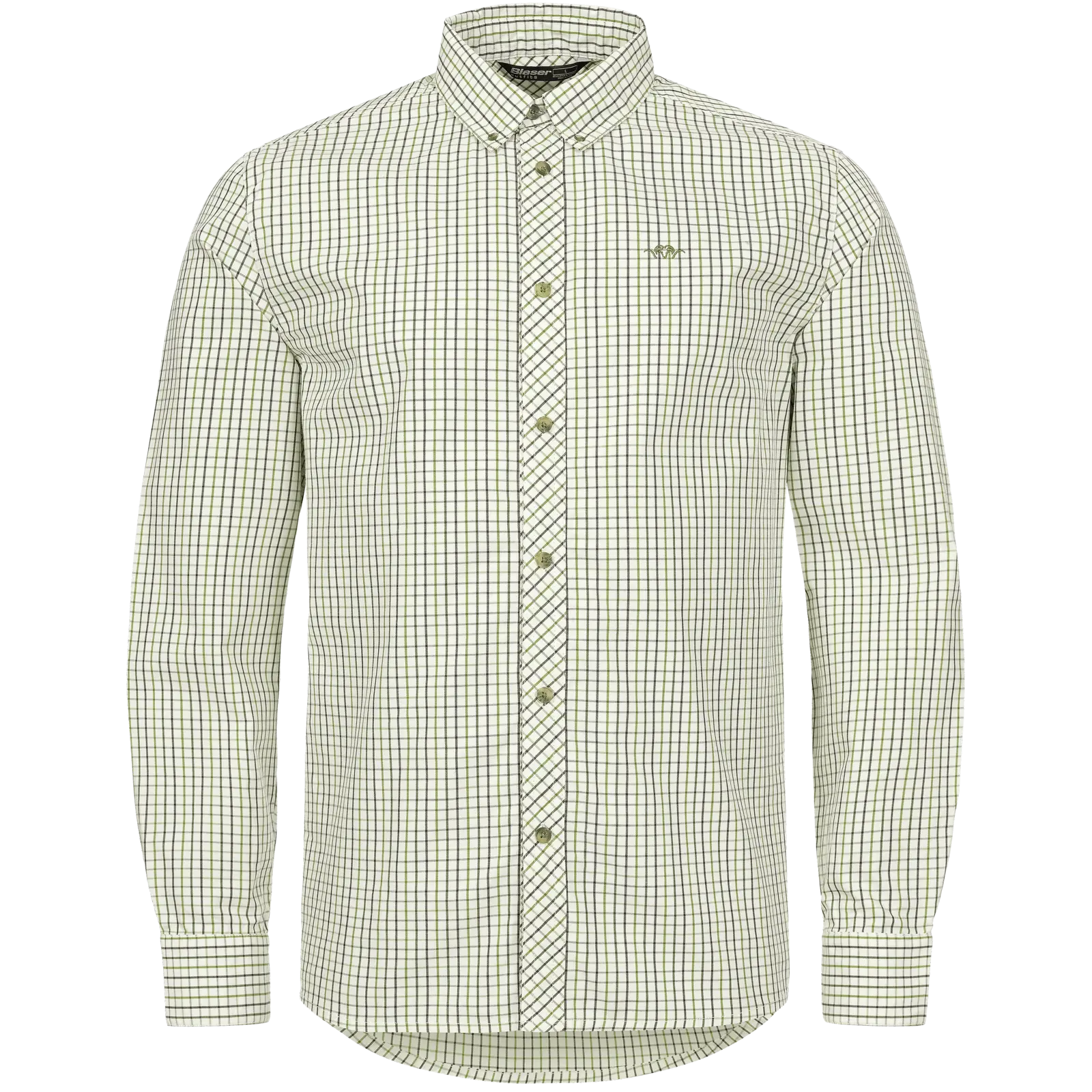 Blaser Tristan skjorte Oliven XXL Klassisk jaktskjorte i 100% bomull