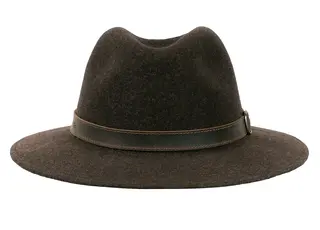 Blaser Traveller Hat Dark Brown 57 Klassisk hatt for jegeren i 100% ull