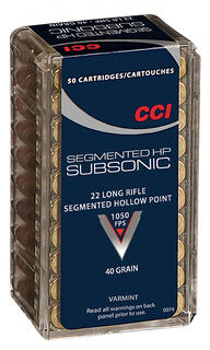 CCI 22 LR Segmented Subsonic HP 40gr 50-pack