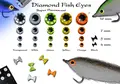 Diamond Fish Eyes - Transparent 12mm Super Fluorescent fiskeøyne 12 stk