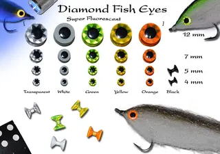 Diamond Fish Eyes - Transparent Super Fluorescent fiskeøyne