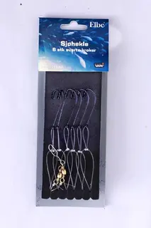 Elbe Hekle med 6 svarte kroker Bruk sorte kroker til makrellfiske