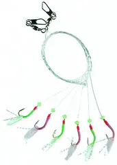 Fladen Mini Larves hekle #6 m/6 kroker Rosa/gr&#248;nn
