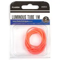 Fladen Luminous tube 1m Red 8mm 8mm gummislange i selvlysende farger