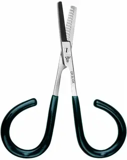 Dr Slick Thinning Scissor, 4" Adjustable Open Loops, Green PVC Handles