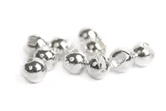 Flydressing Slotted Tungsten Beads 4mm Silver