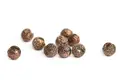 Flydressing Gritty Slotted Tungsten Bead Metallic Coffee 4mm