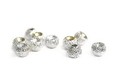 Flydressing Gritty Tungsten Beads 2,7mm Metallic Silver
