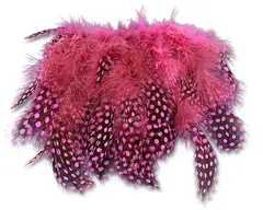 Hareline Strung Guinea Feathers #188 Hot Pink