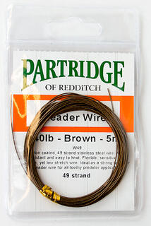 Partridge Knottable Leader Wire 20lb Brown