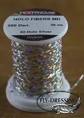 Textreme Holo Fibers M silver Holografisk tråd til fluebinding