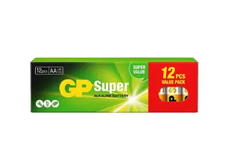 GP Super Alkaline AA-batteri 12-pack