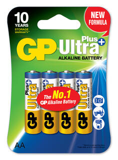 GP Ultra Plus Alkaline AA-batteri 4-stk