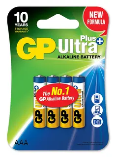 GP Ultra Plus Alkaline AAA-batteri 4-stk
