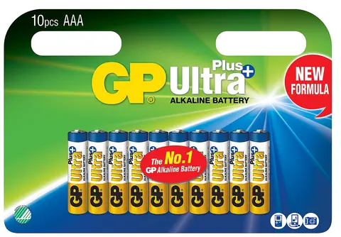 GP Ultra Plus Alkaline AAA-batteri 10-pack
