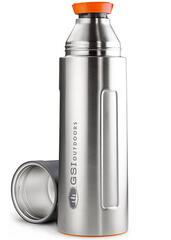 GSI Glacier Stainless Vacuum Bottle 1L Silver - Stilren og solid