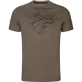 Härkila Graphic t-shirt 2-pack Brown 3XL Brown granite/Phantom 3XL
