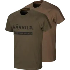 Härkila Logo T-shirt 2-pack Behagelige t-skjorter med rund hals