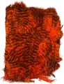 Softhackle patch Grizzly Orange