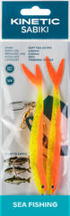 Kinetic Sabiki Soft Tail UV #8/0 Yellow/Orange Fire Tail