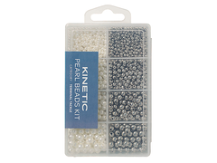 Kinetic Pearl Beads Kit Flytekuler, Pearl/Silver
