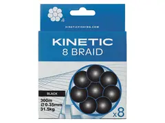 Kinetic 8 Braid 300m 0,12mm/9,6kg Black