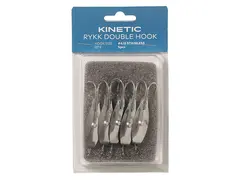 Kinetic Rykk Double Hook #4/0 Stainless/Red 5pcs