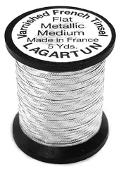 Lagartun Flat Metal Embossed Tinsel M Semi Emb Silver