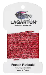 Lagartun Flatbraid Red Holo 5mm bred