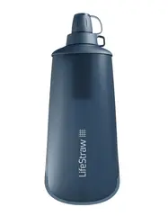 Lifestraw Peak Squeeze 1L Mountain Blue Komprimerbar flaske med filter