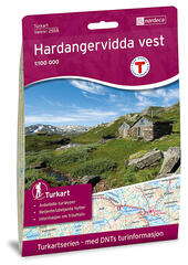 Nordeca Turkart  Hardangervidda Vest 1:100000 med DNT turinformasjon