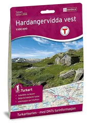 Nordeca Turkart DNT Hardangervidda Vest 1:100.000 med DNT turinformasjon