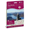 Nordeca Turkart DNT Fjordruta 1:100.000 med DNT turinformasjon