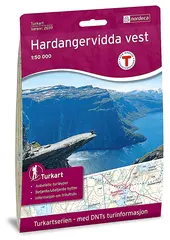 Nordeca Turkart DNT Hardangervidda Vest 1:50.000 med DNT turinformasjon