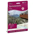 Nordeca Turkart DNT Romsdalsfjella Sør 1:50.000 med DNT turinformasjon