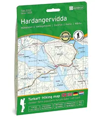 Nordeca Turkart Hardangervidda 1:50.000 dekker 3000km²
