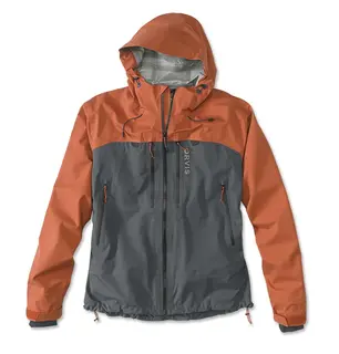 Orvis Ultralight Wading Jacket S Orange/Ash - Ultralett jakke