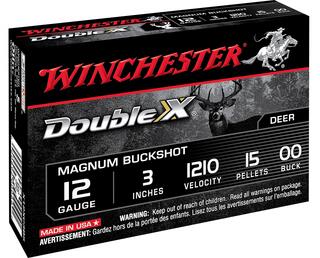 Winchester Double-X buckshot 12/76 #00 5-pack, 15hagl, 1210fps
