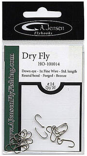 A.Jensen Dry Fly 20stk - Tørrfluekrok