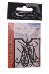 A.Jensen Shrimp/Dry/Nymph #4 20stk - Reke/tørrflue/nymfe-krok