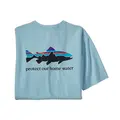 Patagonia Home Water Trout Fin Blue XS T-skjorte i organisk bomull, herre