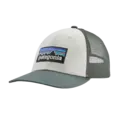 Patagonia P-6 Logo LoPro Trucker Hat White w/Nouveau Green