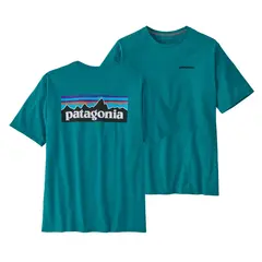 Patagonia P-6 Logo Responsibili-Tee M Belay Blue, herre