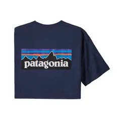 Patagonia M P-6 Logo Responsibili-Tee M Classic Navy T-skjorte med patagonialogo